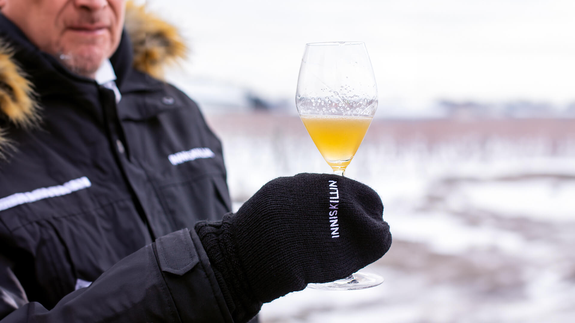 Inniskillin Icewine wine tasting outside.