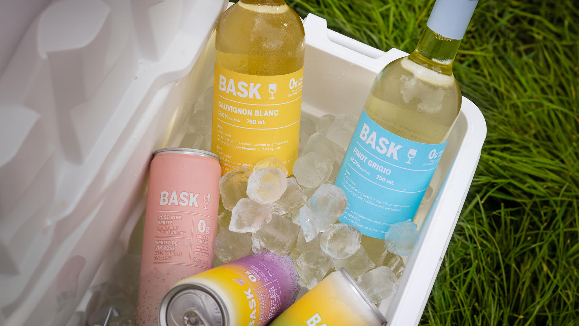 Bask wine and refreshments in a cooler.